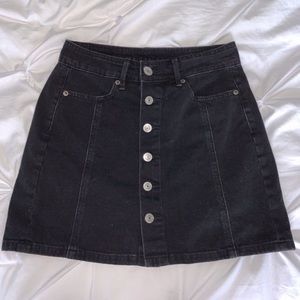 Black jean skirt